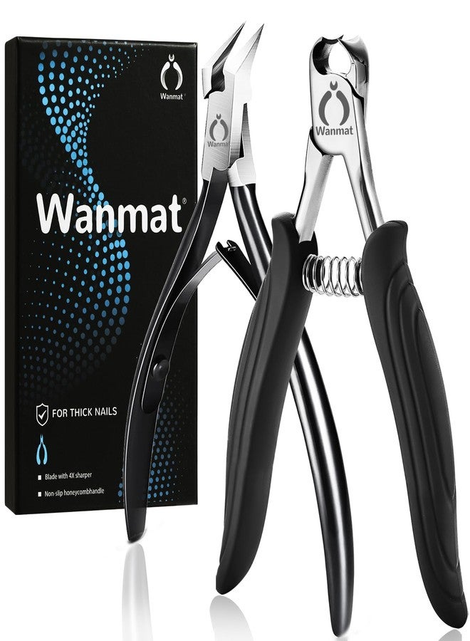 Wanmat Toenail Clippers, Professional Thick & Ingrown Nail Clippers for Men, Pedicure Clippers Toenail Cutter, Upgraded Toe Nail Clippers with Catcher and Non-Slip Handle - Image 1
